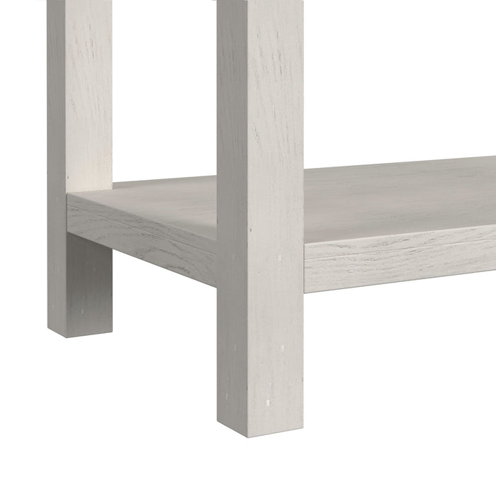 Avalanche 3PC Occasional Table Set in Antique White-Coffee Table, End Table & Sofa Table