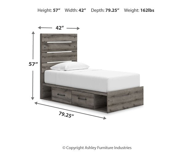 Graystorm Bed with Storage