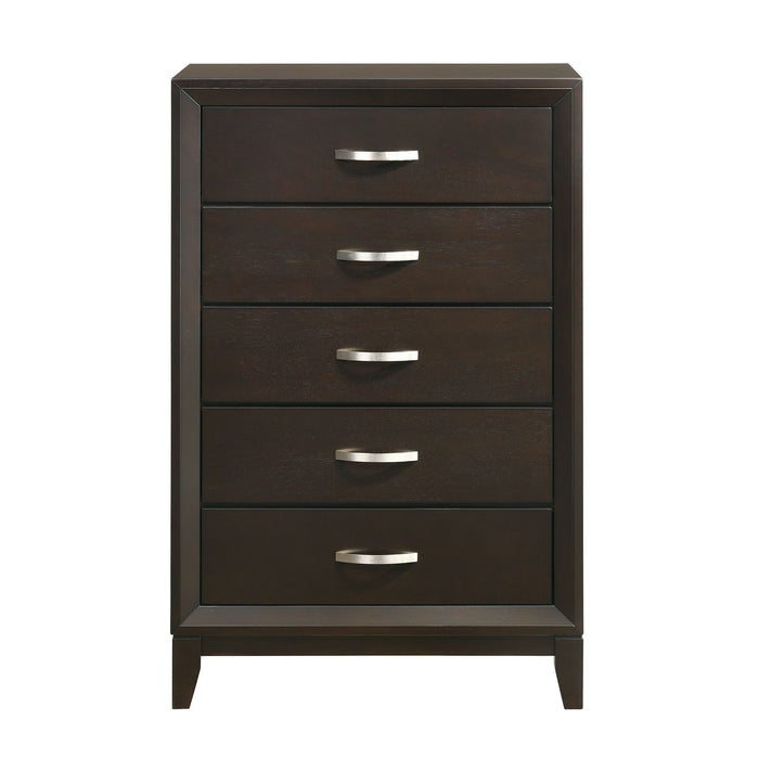 Beaumont 5-Drawer Chest in Merlot