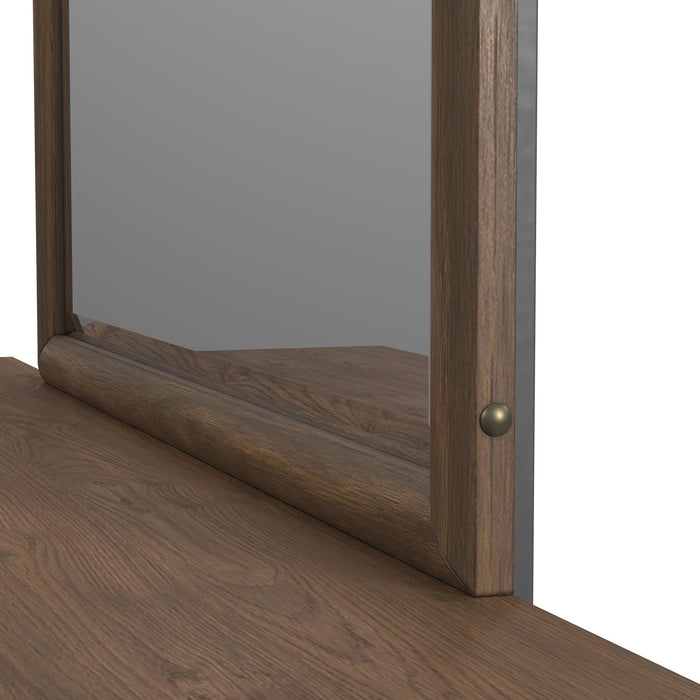 Brisbane Dresser and Mirror Set with LED in Brown