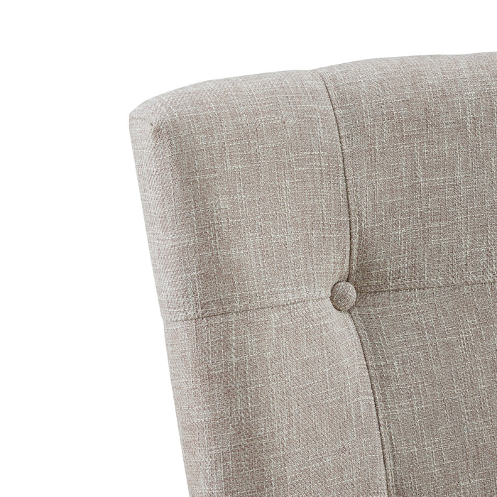 Lexi Tufted Fabric Side Chair in Beige (2 Per Pack)