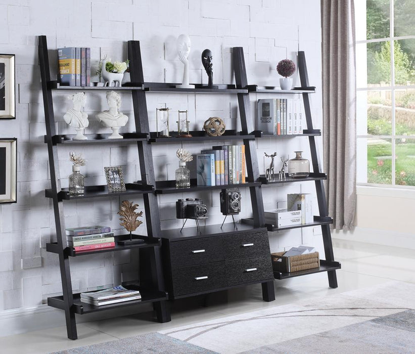 G800319 Contemporary Cappuccino Leaning Bookcase