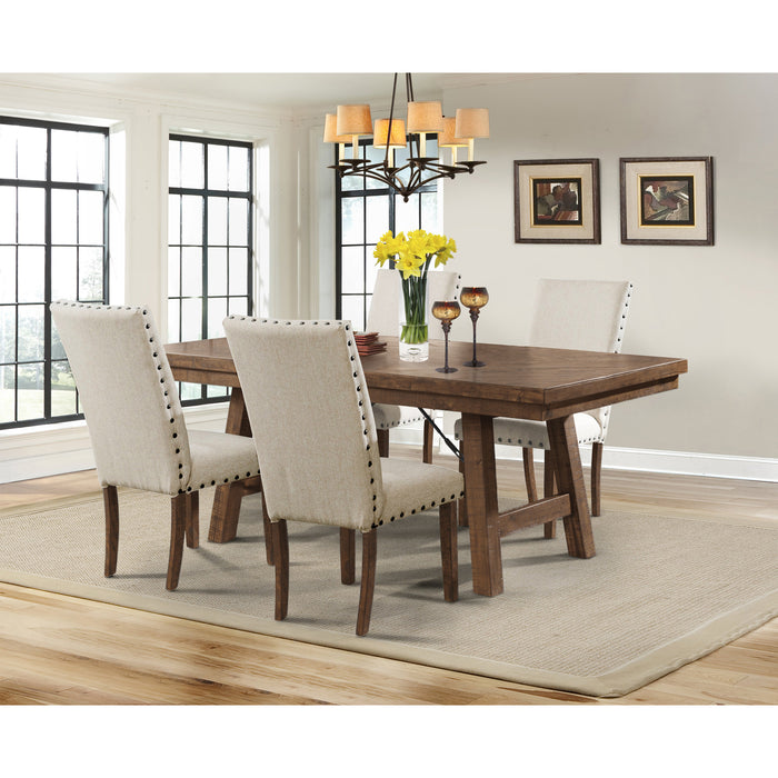 Jax 5pc Dining Set-Table, 4 Upholstered Side Chairs