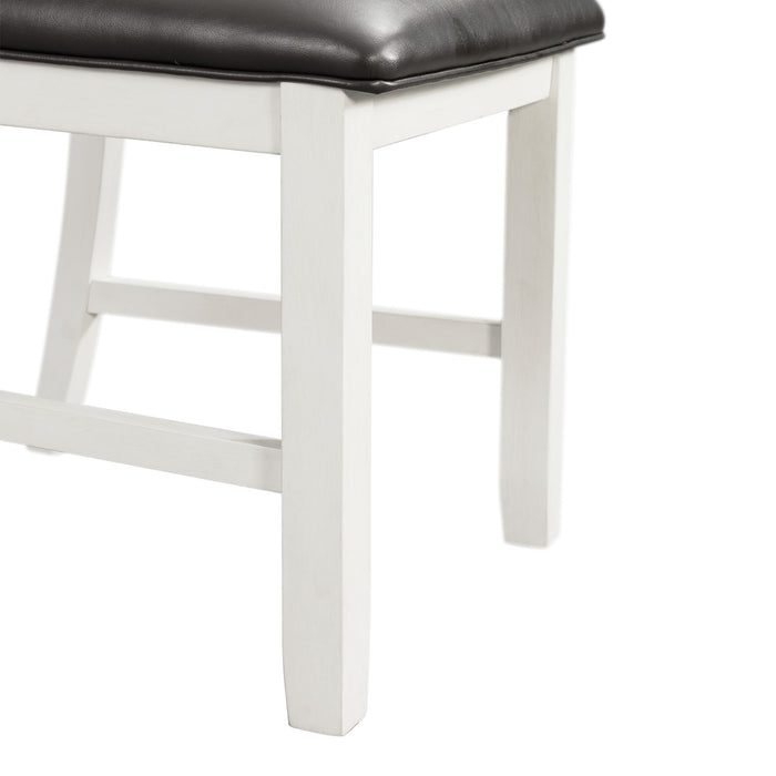 Martin 3 pc Drop Leaf Dining Set (Dark Brown Top - White Base)