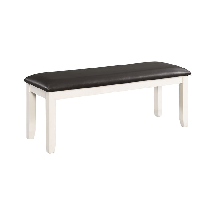 Martin 6 Pc Dining set (Table+ 4 + Bench) (Dark Brown Top - White Base)