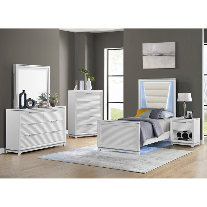 Denmark UPH Bedroom Set with Lights
