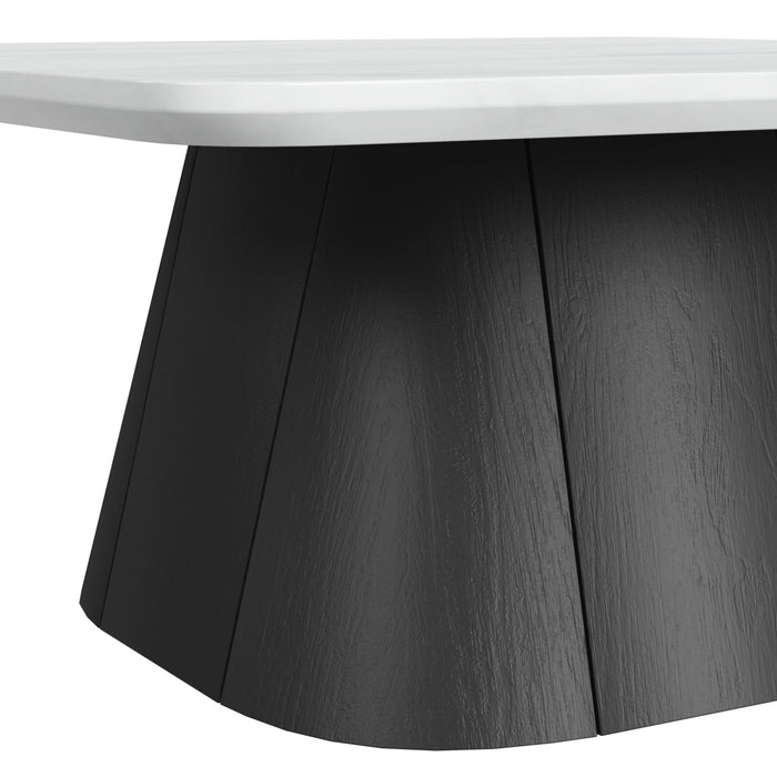 Edison Coffee Table in White and Black