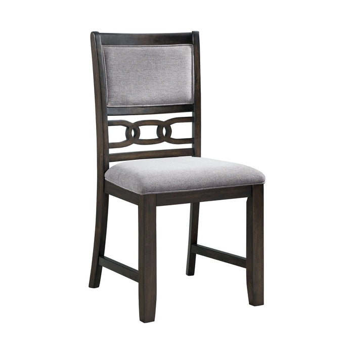 Amherst Standard Height Side Chair Set in Walnut of 2