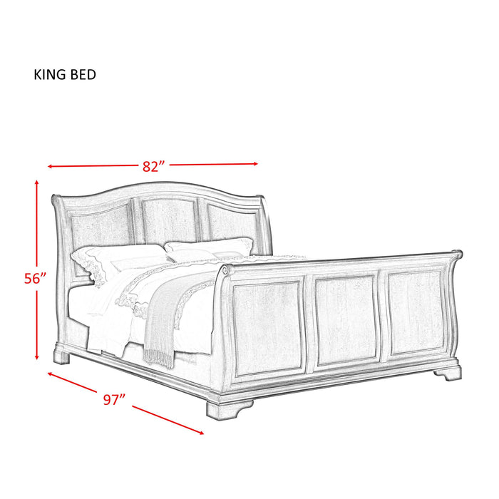 Cameron Cherry King Sleigh Bed