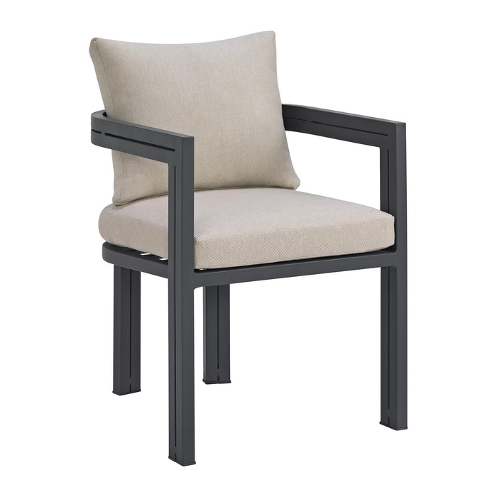Playa Dining Chair - Dark Grey and Olefin Beige (2 Per Carton)