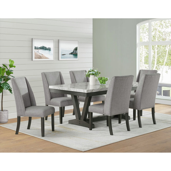 Everdeen Dining Set in Charcoal-Table & Four Chairs