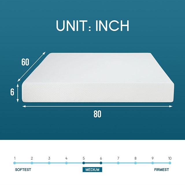 Artemisia 6" Full, Queen, & Twin Memory Foam Mattress