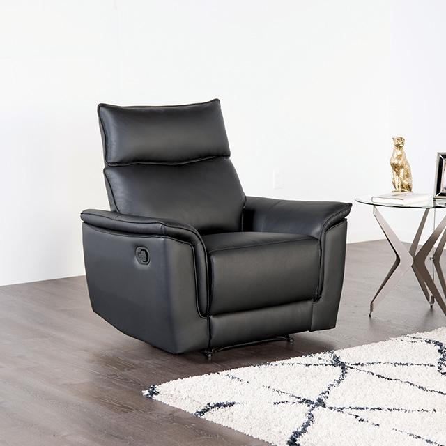 Bienne Recliner Chair White & Black
