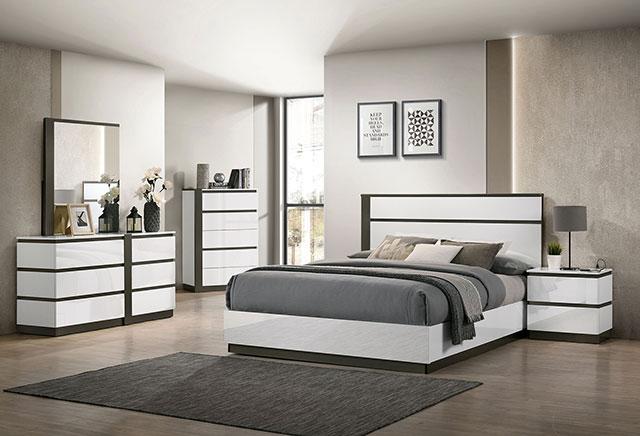 BIRSFELDEN Cal.King Bed, White