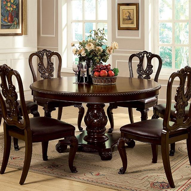 Bellagio Brown Cherry Round Dining Table image