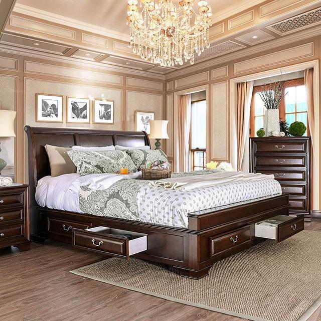 Brandt Bed Chrome & Gray