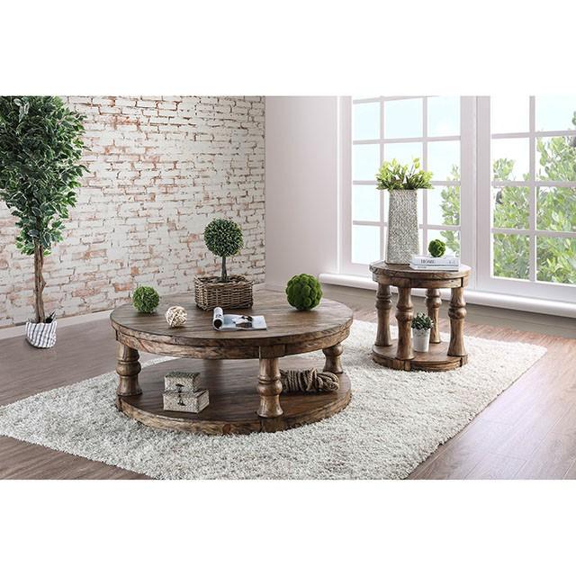 Mika Antique Oak End Table