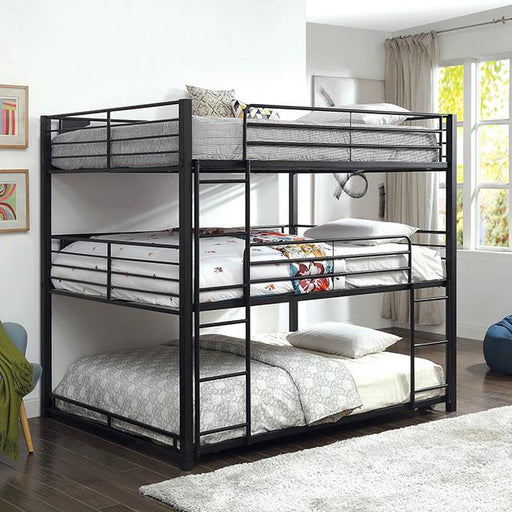 Olga I Sand Black Queen Triple Decker Bed image