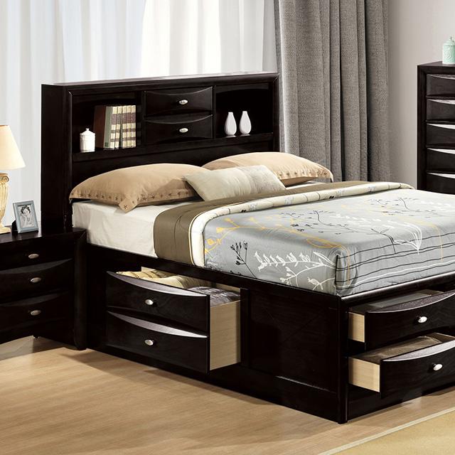 Zosimo Bed Black, Chrome, & Grey