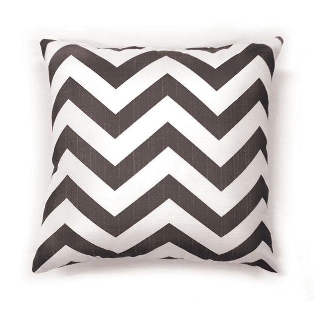 ZOE 18" X 18" Pillow, Gray Chevron (2/CTN)