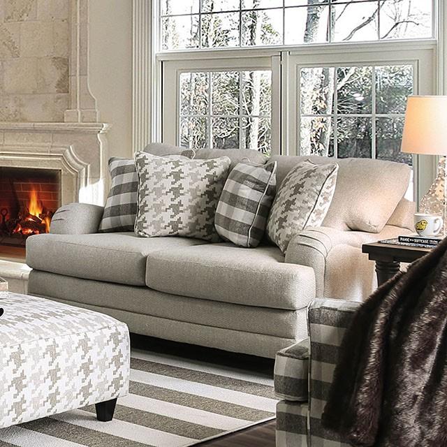 Christine Light Gray Love Seat image