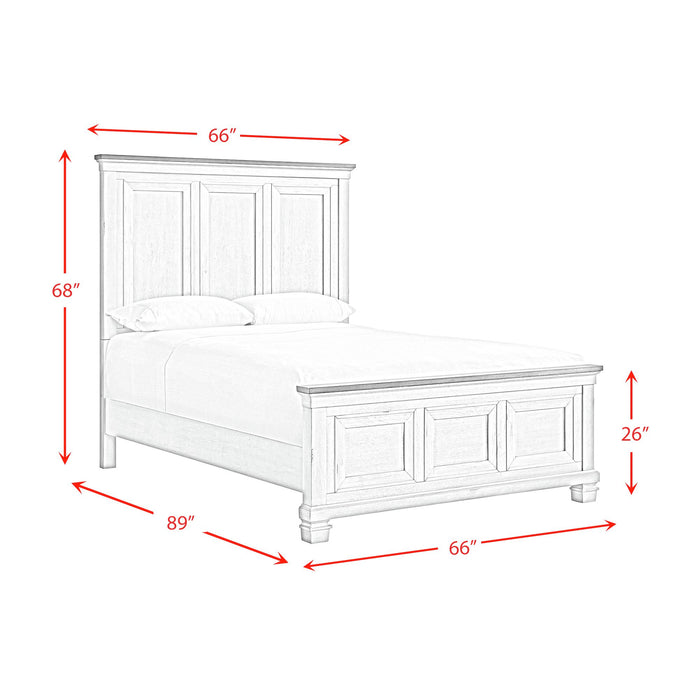 Farmington Panel Bedroom Set in Medium Brown and Washed Stone