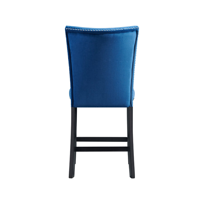 Francesca Counter Dining Blue Counter Velvet Side Chair (2 Per Pack)