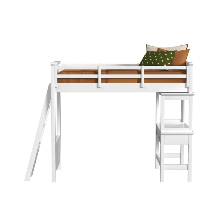 Hampton Kids Loft with Ladder and Desk with Speaker