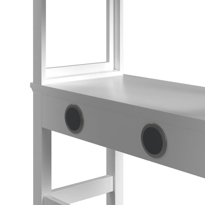 Hampton Kids Loft with Staircase and Desk with Speaker