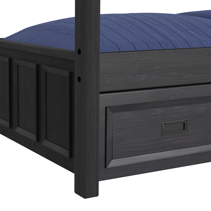 Hampton Kids Over Bunk with Staircase and Trundle Bedroom Set