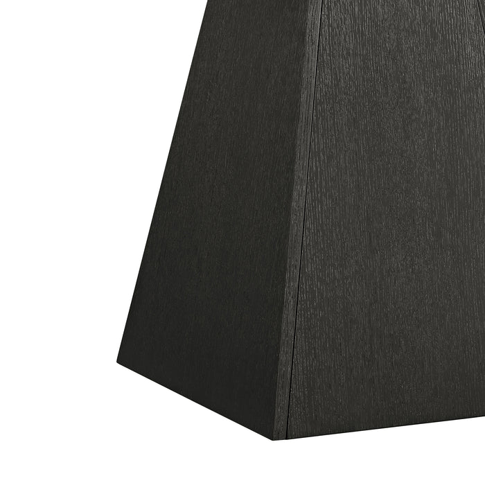 Jemma End Table in Grey and Dark Espresso