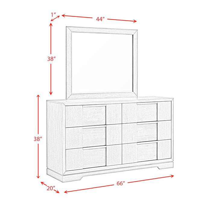 Kelis Panel Bedroom Set with LED