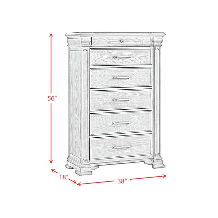 Kings Court 6-Drawer Chest in Grey