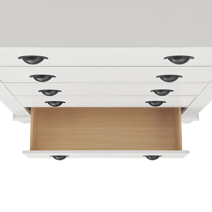 Kona 5-Drawer Chest in White