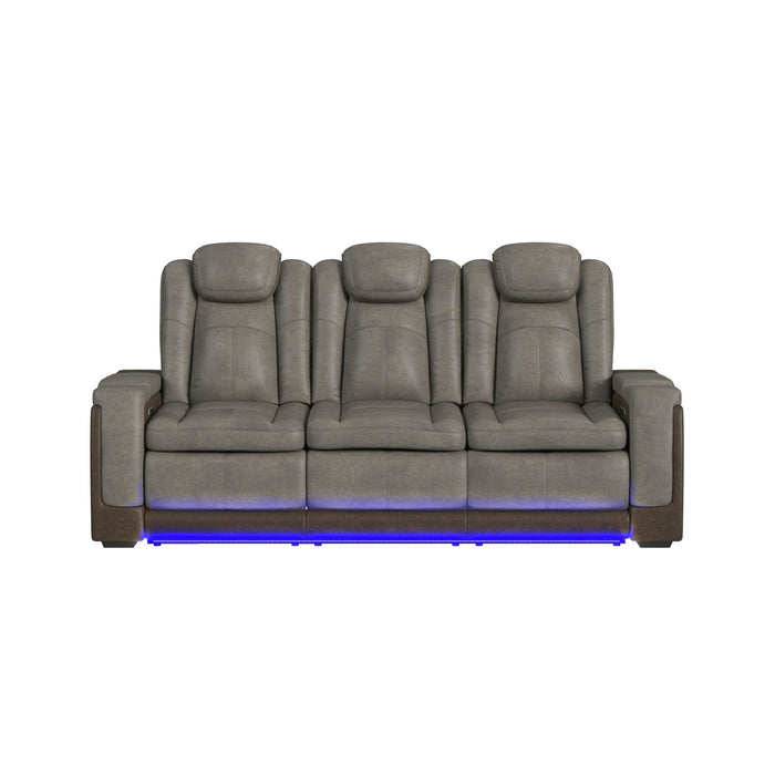 Lantana Power Motion Sofa with Power Headrest, Led, DDT, reading light and PWS in Rocky Grey/Brown