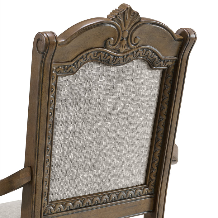 Madison Park Standard Height Dining Set in Walnut-Table and Four Chairs