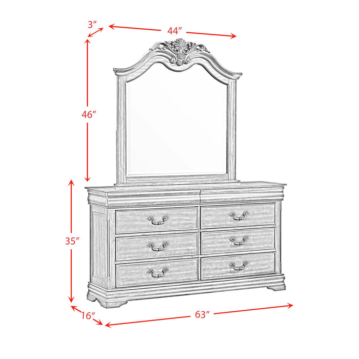 Northridge Dresser & Mirror Set in Cherry