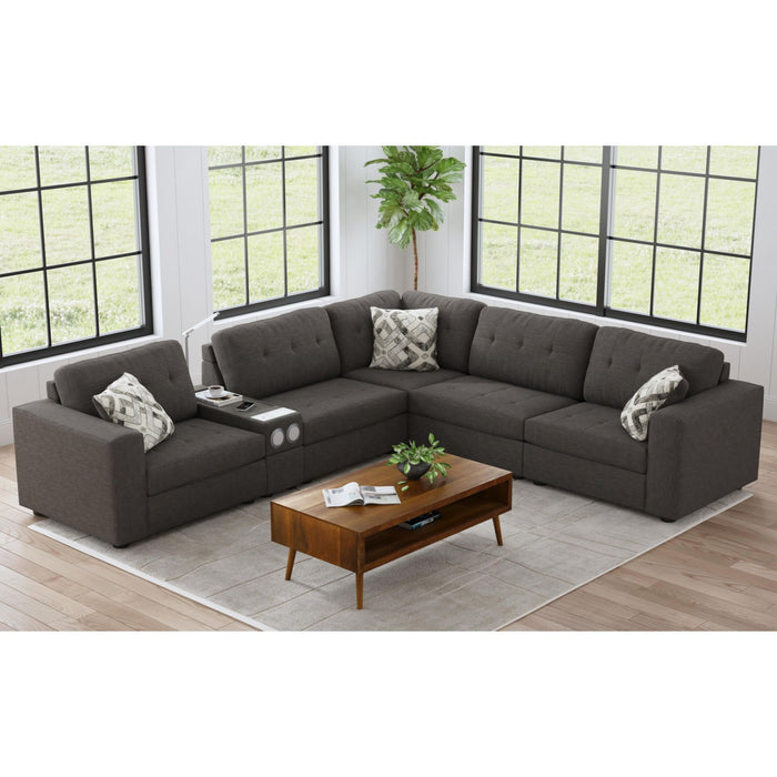 Options One LHF Chair in Palmer Plus Ash with 1 Pillow 20"ÔøΩ