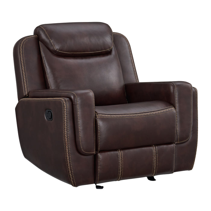 Panther 3PC Living Room Set in Neono Brown-Sofa, Loveseat & Recliner
