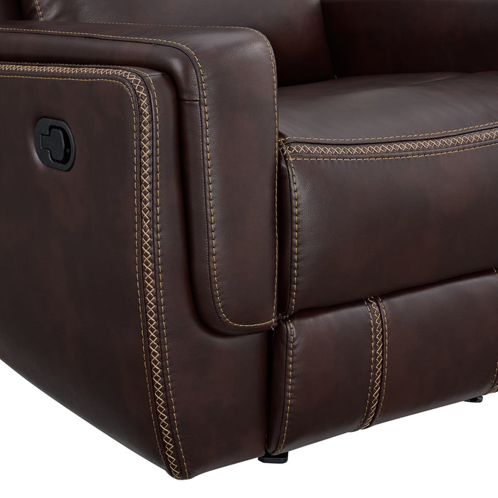 Panther 3PC Living Room Set in Neono Brown-Sofa, Loveseat & Recliner