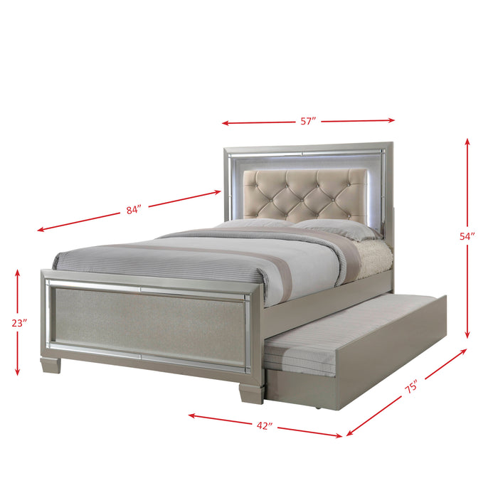 PLATINUM YOUTH PLATFORM W/ TRUNDLE BEDROOM SET