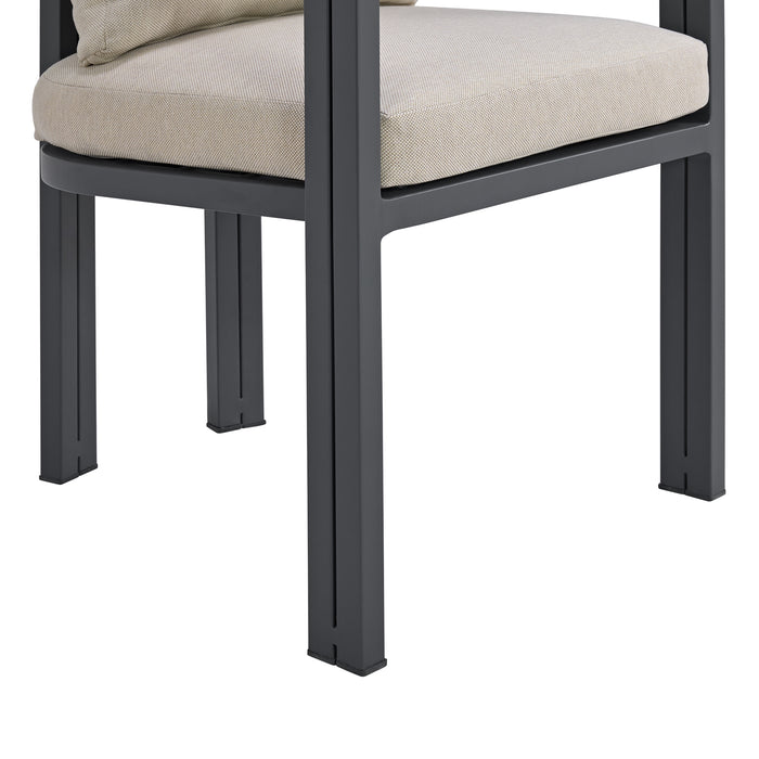 Playa Dining Chair - Dark Grey and Olefin Beige (2 Per Carton)