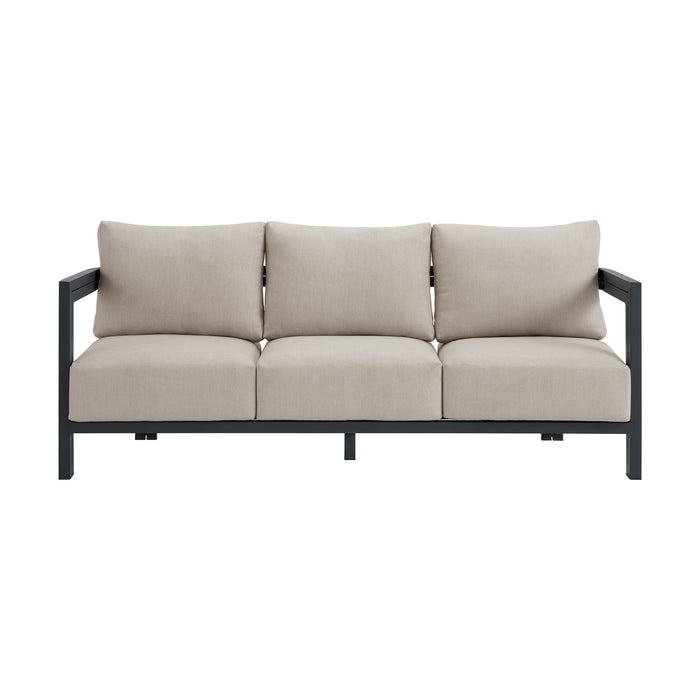 Playa Sofa - Dark Grey and Olefin Beige with 2 Pillows