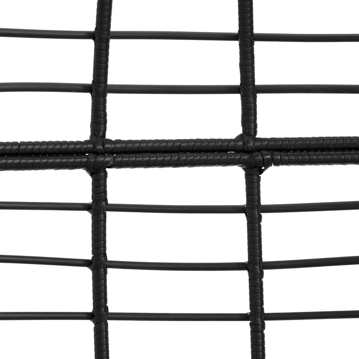 Playa Twin Egg Chair - Dark Grey and Olefin Beige with 3 Pillows