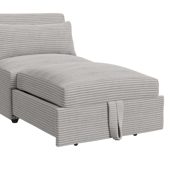 Pluto Chair with kidney pillow, Klik Klak and Pop up in Coronado Grey