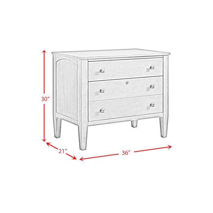 Portico File Cabinet in Brown Oak