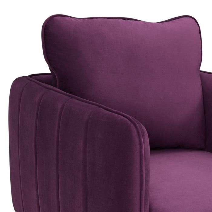 Rae Chair in Lavish 152 Purple Velvet