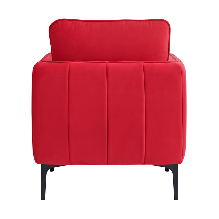 Rae Chair in Lavish 152 Red Velvet
