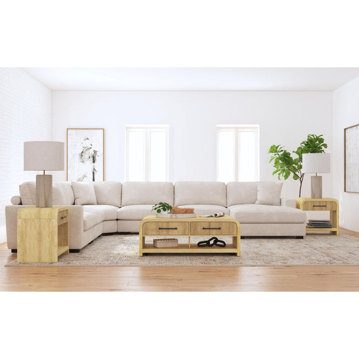 Ridgemont End Table with USB in Natural