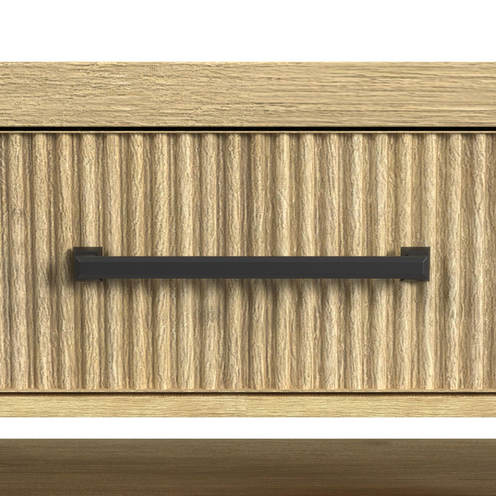 Ridgemont Coffee Table with Casters/Push Through Drawer in Natural